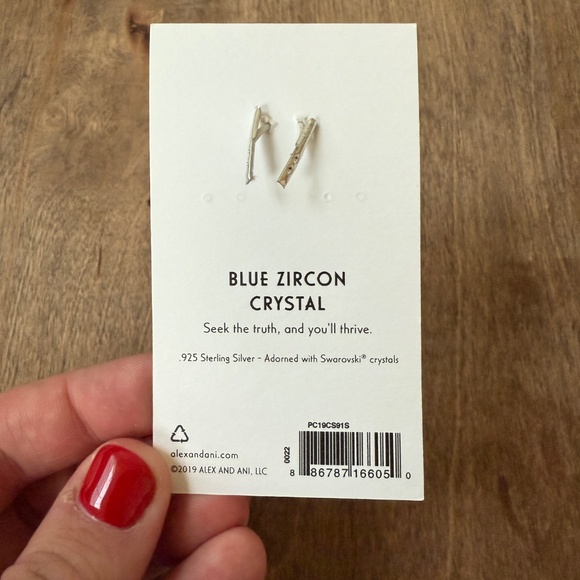 NWT Alex and Ani December Birthstone Blue Zircon Swarovski Crystal Charm Station - Picture 2 of 2